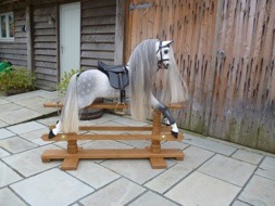 Mayfield dapple grey rocking horse