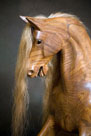 Traditional Wooden Rocking Horse head detail from The Ringinglow Rocking Horse Company