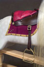 Rivelin rocking horse fixed leather saddle from The Ringinglow Rocking Horse Company